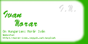 ivan morar business card